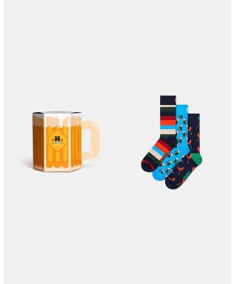 Happy Socks - Wurst and Beer Gift Set - Crew Socks (Multi) Wurst and Beer Gift Set