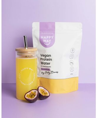 Happy Way - Ashy Bines Passionfruit Vegan Protein Water Powder - Vitamins & Supplements (Blue) Ashy Bines Passionfruit Vegan Protein Water Powder
