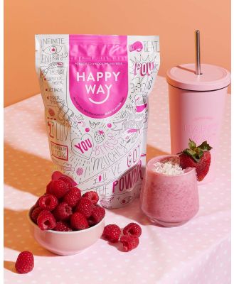 Happy Way - Berry Whey Protein Powder - Proteins (Pink) Berry Whey Protein Powder