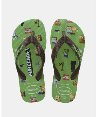 Havaianas - Top Minecraft   Kids - Shoes (Green Leaf) Top Minecraft - Kids