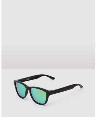 Hawkers Co - HAWKERS   Carbon Black Emerald ONE KIDS Sunglasses for Men and Women UV400 - Sunglasses (Black) HAWKERS - Carbon Black Emerald ONE KIDS Sunglasses for Men and Women UV400