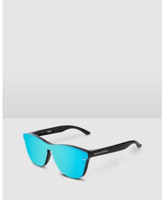 Hawkers Co - HAWKERS   Clear Blue ONE VENM HYBRID Sunglasses for Men and Women UV400 - Square (Black) HAWKERS - Clear Blue ONE VENM HYBRID Sunglasses for Men and Women UV400
