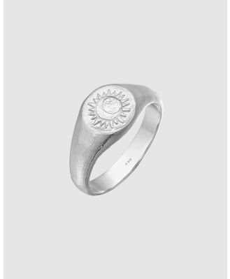 Haze & Glory -  Ring ICONIC EXCLUSIVE   Ring Men Signet Sacred Sun in 925 Sterling Silver - Jewellery (Silver) Ring ICONIC EXCLUSIVE - Ring Men Signet Sacred Sun in 925 Sterling Silver