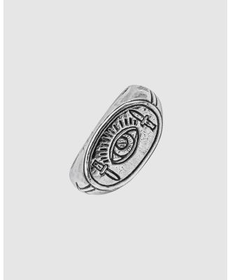 Haze & Glory -  Ring Men Signet Ring Eye Eye Dagger in 925 Sterling Silver - Jewellery (Silver) Ring Men Signet Ring Eye Eye Dagger in 925 Sterling Silver