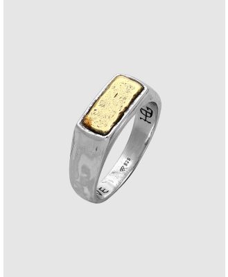 Haze & Glory -  Ring Signet Ring Alive Bi Colour in 925 Sterling Silver - Jewellery (Silver) Ring Signet Ring Alive Bi Colour in 925 Sterling Silver