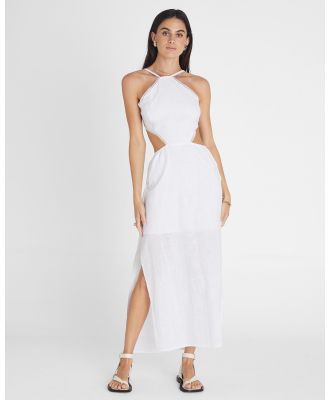 Heaven Australia - Pearl Halter Midi Dress - Dresses (White) Pearl Halter Midi Dress