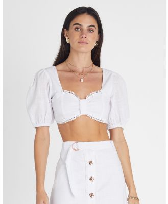 Heaven Australia - Pearl Lace Crop - Casual shirts (White) Pearl Lace Crop