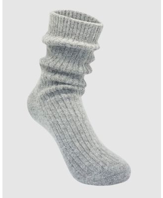 High Heel Jungle - Cashmere Sock - Socks & Tights (Grey) Cashmere Sock