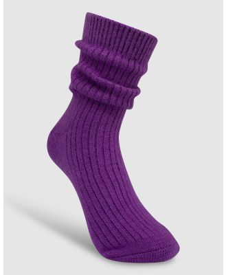 High Heel Jungle - Cashmere Sock - Socks & Tights (Purple) Cashmere Sock