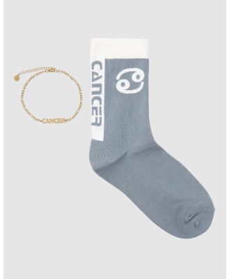 High Heel Jungle - Horoscope Gold Anklet and Sock Set   Cancer - Gifts sets (Gold) Horoscope Gold Anklet and Sock Set - Cancer