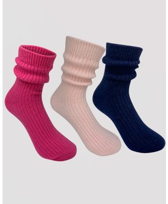 High Heel Jungle - Luxe Cashmere Sock Gift Set Of Three - Socks & Tights (3 PACK CASH - EURO) Luxe Cashmere Sock Gift Set Of Three