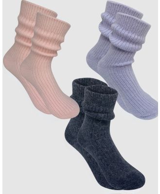 High Heel Jungle - Luxe Cashmere Sock Gift Set Of Three - Socks & Tights (3 PACK CASH - PLAY) Luxe Cashmere Sock Gift Set Of Three