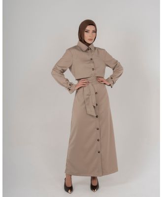 Hijab House - Layered Trench Coat - Coats & Jackets (Beige) Layered Trench Coat