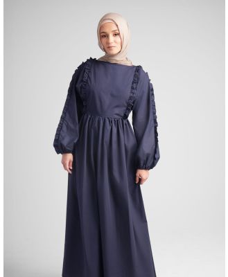 Hijab House - Midnight Structured Shoulder Dress - Dresses (Navy) Midnight Structured Shoulder Dress