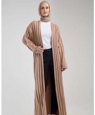 Hijab House - Neutral Knitted Cardi - Jumpers & Cardigans (Neutral) Neutral Knitted Cardi