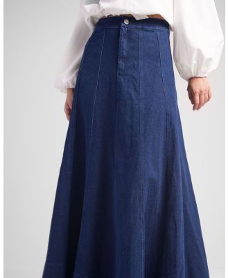 Hijab House - Panelled Denim Skirt - Skirts (Denim) Panelled Denim Skirt