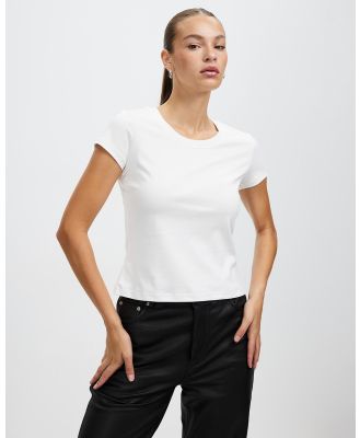 Honey and Beau - Basic T Shirt - Tops (White) Basic T-Shirt