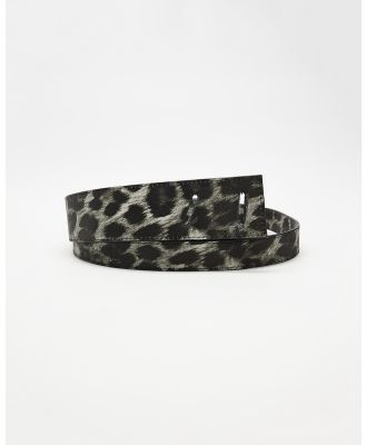 Hope & Harvest - Tie Wrap Belt - Belts (Grey Leopard Print) Tie Wrap Belt