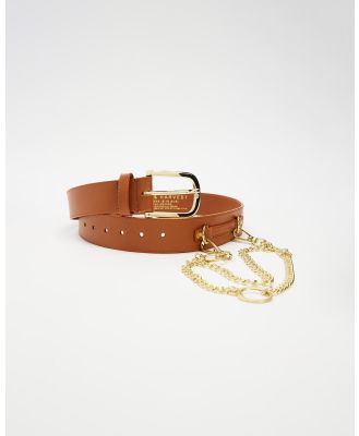 Hope & Harvest - Vegan Chain Belt - Belts (Tan) Vegan Chain Belt