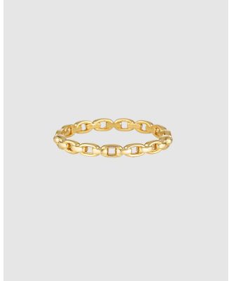 HOUSE OF SLANI - Dainty Stackable Gold Filled Chain Ring - Jewellery (Gold) Dainty Stackable Gold Filled Chain Ring