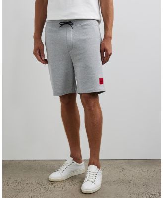 HUGO - Cotton Terry Regular Fit Shorts - Shorts (Open Grey) Cotton Terry Regular Fit Shorts