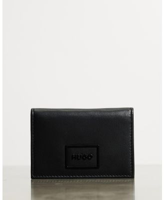 HUGO - Elliott 2.0 Leather Card Holder - Wallets (Black) Elliott 2.0 Leather Card Holder