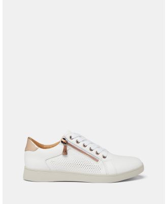 Hush Puppies - Mimosa Perf - Sneakers (White/Copper) Mimosa Perf