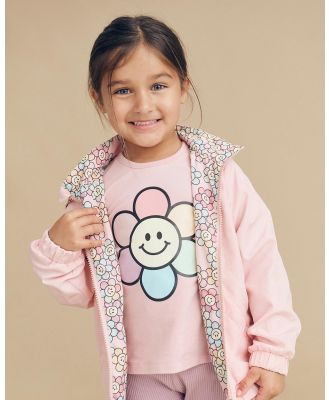 Huxbaby - Rainbow Daisy Puff T Shirt    Babies Kids - T-Shirts & Singlets (Peony) Rainbow Daisy Puff T-Shirt  - Babies-Kids