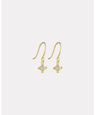 Ichu - Diamond Drop Earrings - Jewellery (Gold) Diamond Drop Earrings