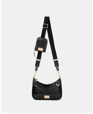 Ideal of Sweden - Ideal of Sweden Crossbag Nora Black Croco - Handbags (Black) Ideal of Sweden Crossbag Nora Black Croco