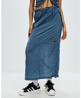 Iets Frans - Shiny Baggy Tech Midi Skirt - Skirts (Blue) Shiny Baggy Tech Midi Skirt