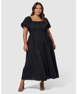 Indigo Tonic - Amelia Tiered Midi Dress - Dresses (Black) Amelia Tiered Midi Dress