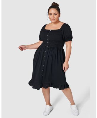Indigo Tonic - Cristine Crinkle Midi Dress - Dresses (Black) Cristine Crinkle Midi Dress