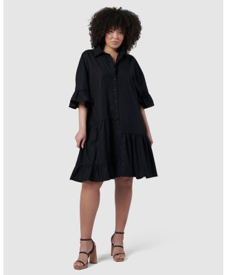 Indigo Tonic - Lorena Linen Mini Dress - Dresses (Black) Lorena Linen Mini Dress