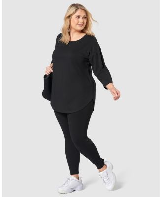 Indigo Tonic - Luna 3 4 Sleeve Tee - Sports Tops & Bras (Black) Luna 3-4 Sleeve Tee