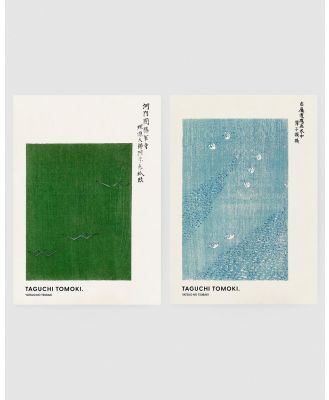 Inka Arthouse - 2x Japanese Taguchi Tomoki Art Prints - Home (Green) 2x Japanese Taguchi Tomoki Art Prints