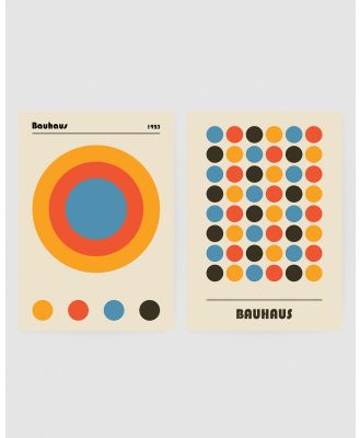 Inka Arthouse - Bauhaus Set of 2 Art Prints - Home (Beige) Bauhaus Set of 2 Art Prints