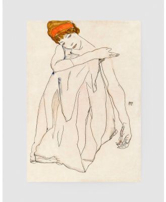Inka Arthouse - Dancer by Egon Schiele Art Print - Home (White) Dancer by Egon Schiele Art Print