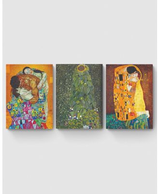 Inka Arthouse - Gustav Klimt Set of 3 Art Prints - Home (Orange) Gustav Klimt Set of 3 Art Prints