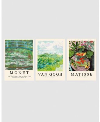 Inka Arthouse - Matisse x Monet x Van Gogh Set of 3 Art Prints - Home (Multi) Matisse x Monet x Van Gogh Set of 3 Art Prints