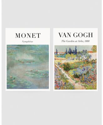 Inka Arthouse - Monet x Van Gogh Set of 2 Art Prints - Home (Green) Monet x Van Gogh Set of 2 Art Prints
