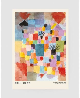 Inka Arthouse - Southern Garden by Paul Klee Art Print - Home (Red) Southern Garden by Paul Klee Art Print
