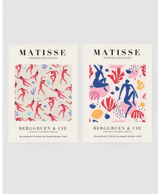 Inka Arthouse - The Dancers Set of 2 by Henri Matisse Art Print - Home (Red) The Dancers Set of 2 by Henri Matisse Art Print