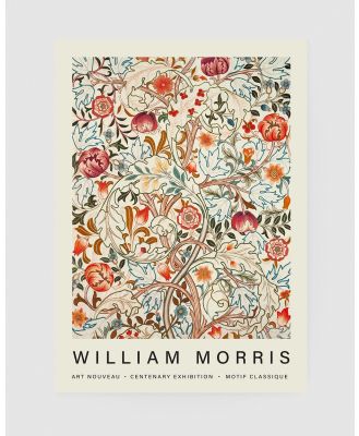 Inka Arthouse - Vintage Flower by William Morris Art Print - Home (Red) Vintage Flower by William Morris Art Print
