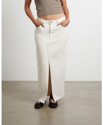 Insight - Eva Maxi Denim Skirt - Skirts (WHITE) Eva Maxi Denim Skirt