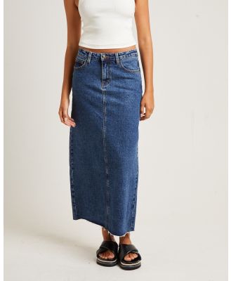 Insight - Naya Maxi Denim Skirt - Skirts (BLUE) Naya Maxi Denim Skirt