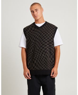 Insight - Tripped Out Knitted Vest - Coats & Jackets (BLACK) Tripped Out Knitted Vest