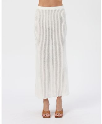 Isabelle Quinn - Aspen Knit Maxi Skirt - Skirts (white) Aspen Knit Maxi Skirt