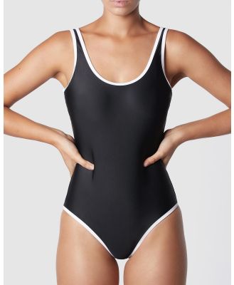 IT'S NOW COOL - The Backless Duo One Piece - One-Piece / Swimsuit (Black & White Contrast) The Backless Duo One Piece
