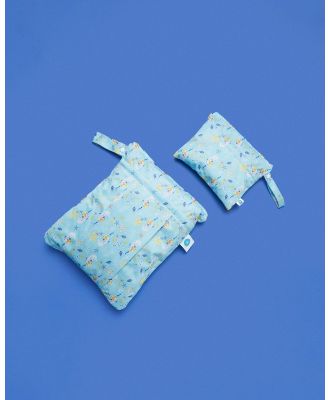 itti bitti - Large and Small Double Pocket Wetbags - Outdoors (Seahorse) Large and Small Double Pocket Wetbags